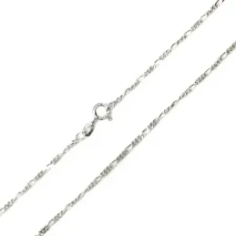 Cadena plata ley 925m 45cm. alternada 3x1 0.40 [AB0403]