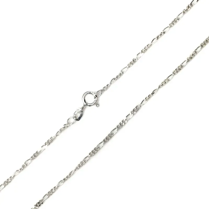 Cadena plata ley 925m 45cm. alternada 3x1 0.40 [AB0403]