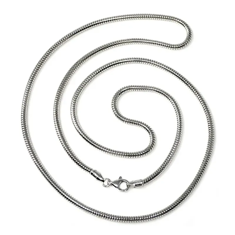 Cadena plata Ley 925m 60 cm. cola de topo 2,40 mm. lisa [AB3494]