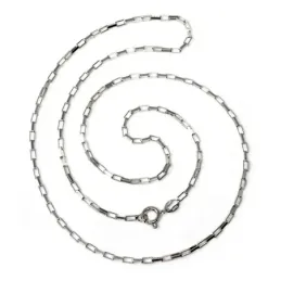 Cadena plata Ley 925m 40 cm. forzada 0,19 mm. rectangular [AB3516]
