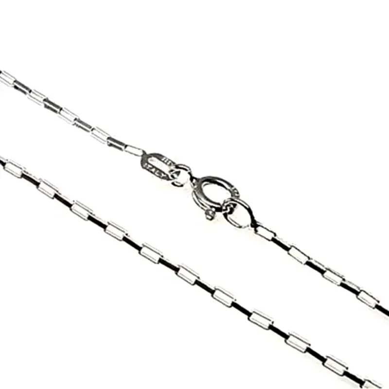 Cadena plata Ley 925m 40 cm. forzada 0,19 mm. rectangular [AB3516]