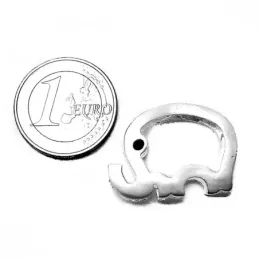 Colgante plata Ley 925m elefante 20mm. ojo cristal azul [AB3866]