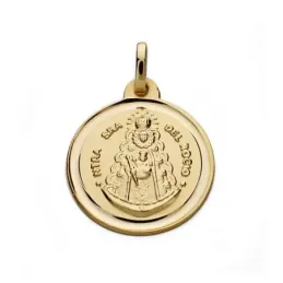 Medalla oro 9k Virgen del Rocío 18mm. [AB0548]