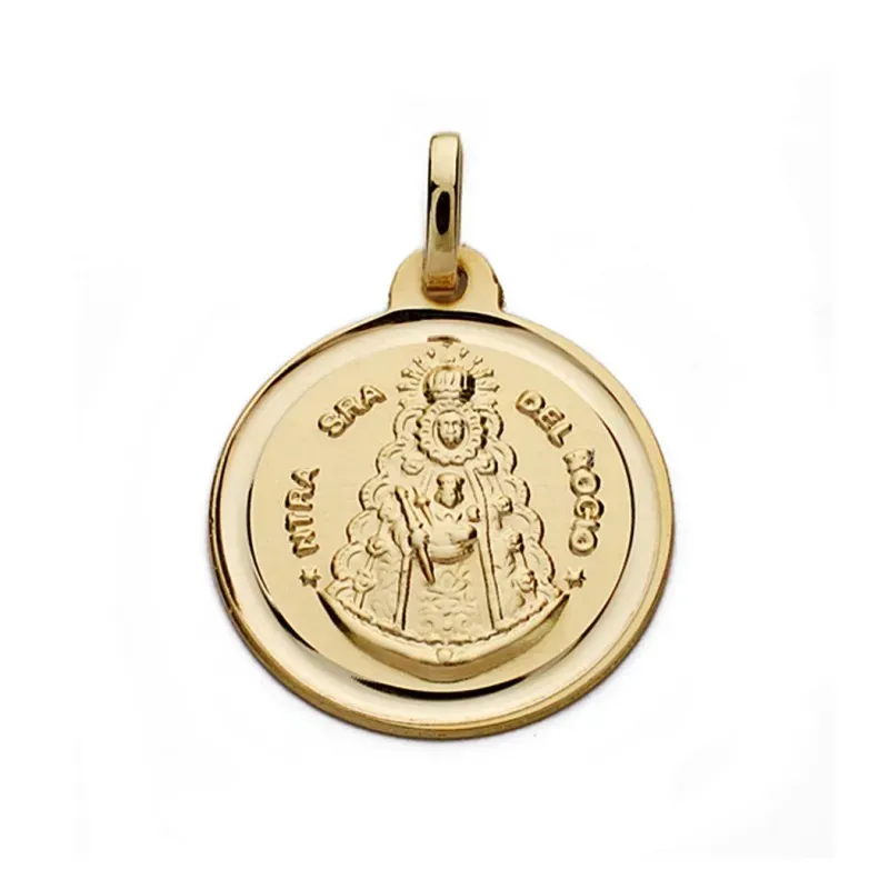 Medalla oro 9k Virgen del Rocío 18mm. [AB0548]