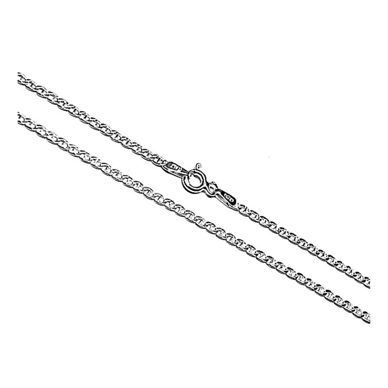 Cadena plata ley 925m lisa 40cm. marina 0.5mm. [AB0369]