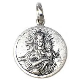 Medalla plata ley 925m Escapulario Corazón de Jesús [AB4944]