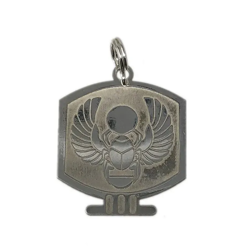 Colgante plata Ley 925m escarabajo egipcio 25mm. suerte unisex