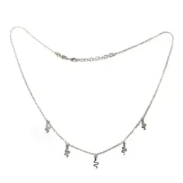 Gargantilla plata Ley 925m mujer 40 cm. cadena motivos serpientes mos