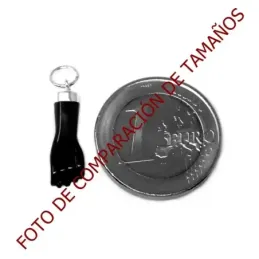 Colgante plata Ley 925m mano puño higa rojo 18mm. sintético [AB6217]