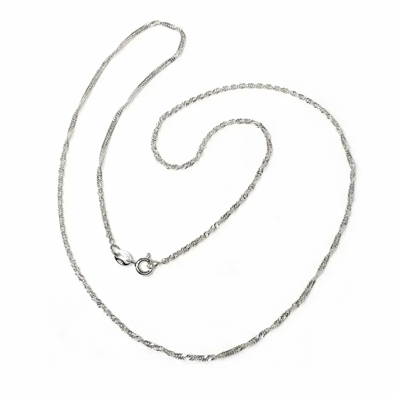 Cadena plata ley 925m 50cm. singapur 0.25mm. [AB0445]