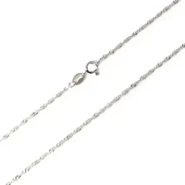 Cadena plata ley 925m 50cm. singapur 0.25mm. [AB0445]