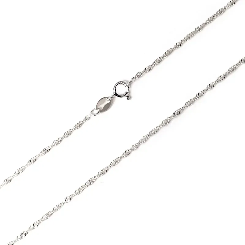 Cadena plata ley 925m 50cm. singapur 0.25mm. [AB0445]