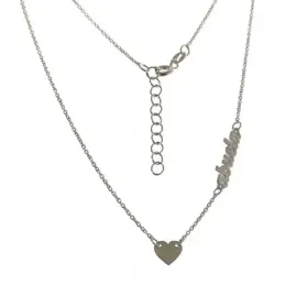Gargantilla plata Ley 925m mujer 43.5 cm. forzada alargada corazón 7