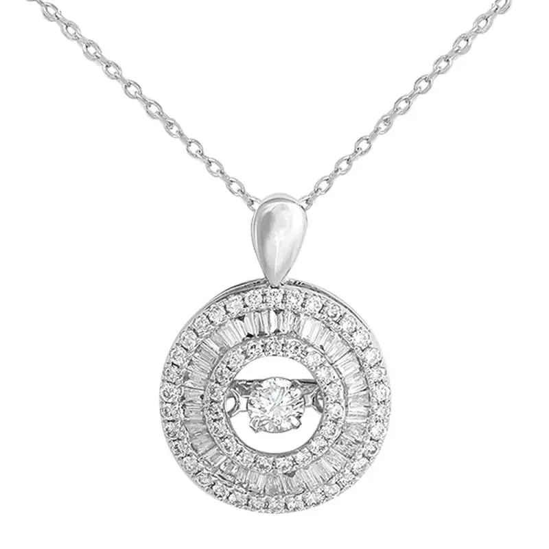 Gargantilla oro blanco 18k colección Venecia diamantes brillantes bag