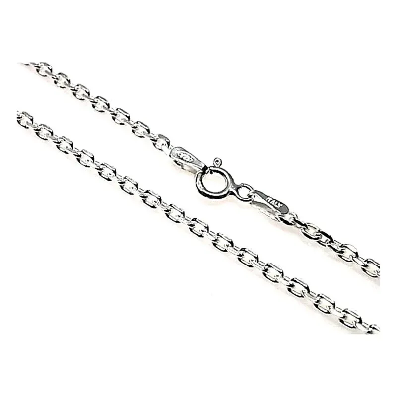 Cadena plata ley 925m lisa 70cm. forzada 0.60mm. [AB0476]
