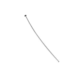 Aguja pincho tope plano 61mm. metal plateado diámetro 0.7mm. [AC1464]