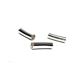 Fornitura plata Ley 925m tubos lisos separadores [AB0836]