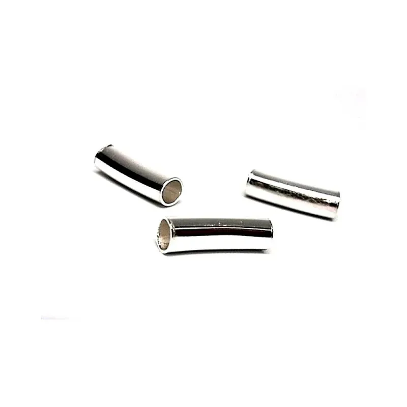 Fornitura plata Ley 925m tubos lisos separadores [AB0836]