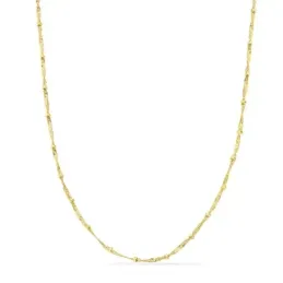 Cadena oro 18k unisex 45 cm. singapur 1.2 mm. combinada bolas reasa