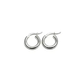 Pendientes aro plata Ley 925m lisos 16mm. diámetro exterior [AC0444]