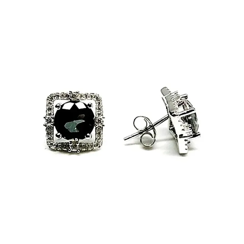 Pendientes plata ley 925m piedra topacio místico [AA8997]