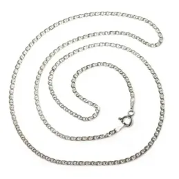 Cadena plata ley 925m lisa 50cm. marina 0.50mm. [AB0428]