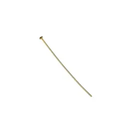 Aguja pincho tope plano 41mm. metal dorado diámetro 0.6mm. [AC1468]