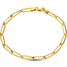 Pulsera oro 18k hombre 19.5 cm. bilbao hueca mosquetón