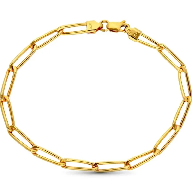Pulsera oro 18k hombre 19.5 cm. bilbao hueca mosquetón