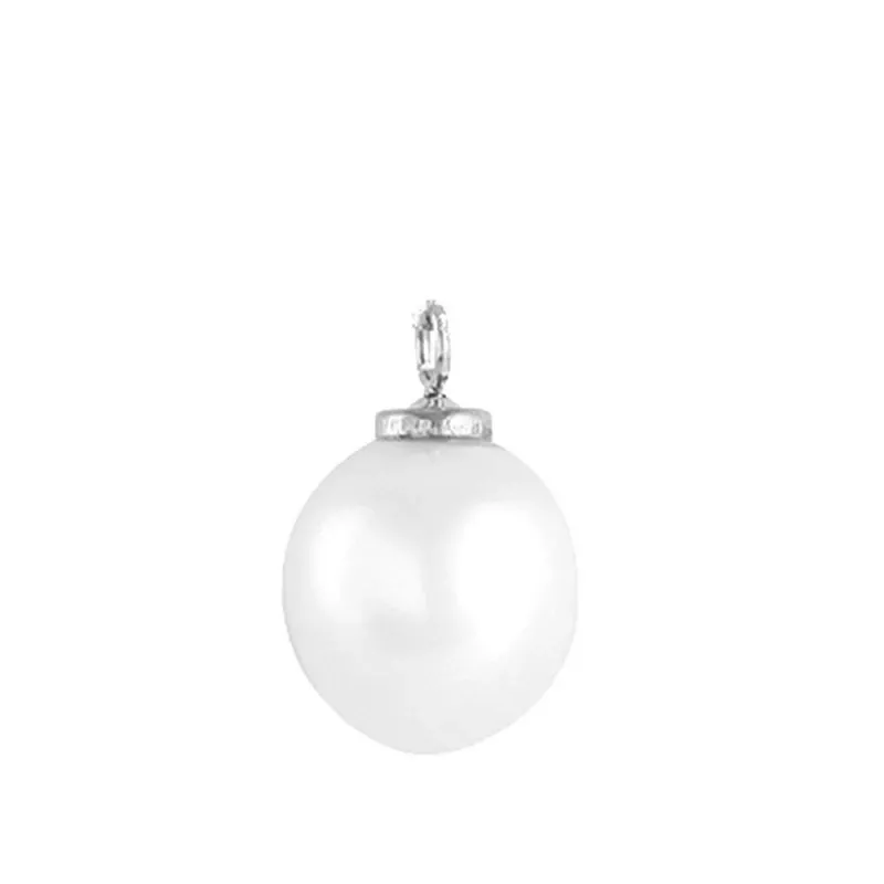 Colgante Oro Blanco 18k modelo Daniela (1 perla cultivada perilla 10,00mm.)