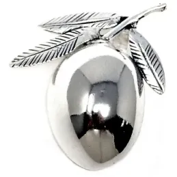 Colgante plata Ley 925m aceituna ovalada [AB4920]