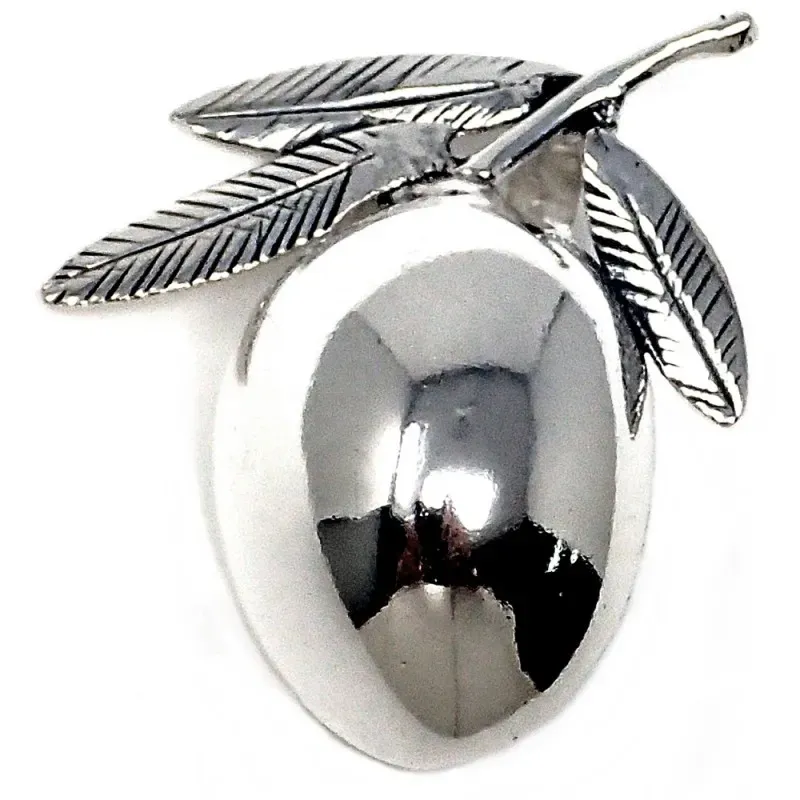 Colgante plata Ley 925m aceituna ovalada [AB4920]