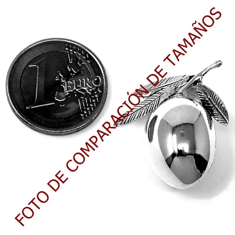 Colgante plata Ley 925m aceituna ovalada [AB4920]