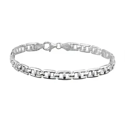 Pulsera plata Ley 925m. rodiada H brillo [AA4399]
