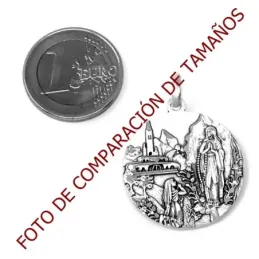 Medalla plata Ley 925m virgen Lourdes [AB4913]