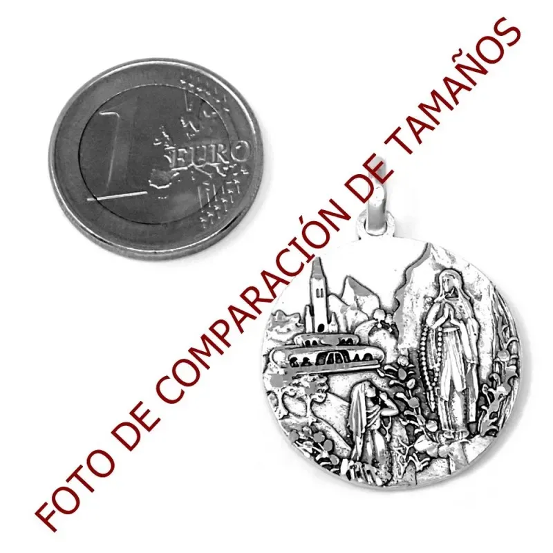 Medalla plata Ley 925m virgen Lourdes [AB4913]