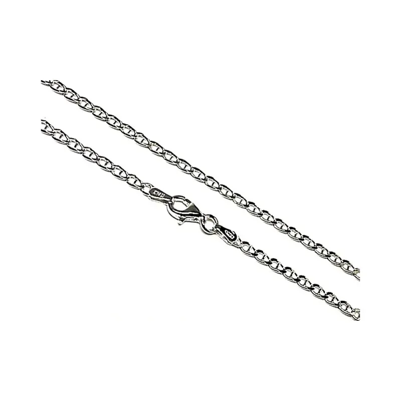 Cadena plata Ley 925m lisa 40cm. marina hilo 0.6mm. [AB1532]