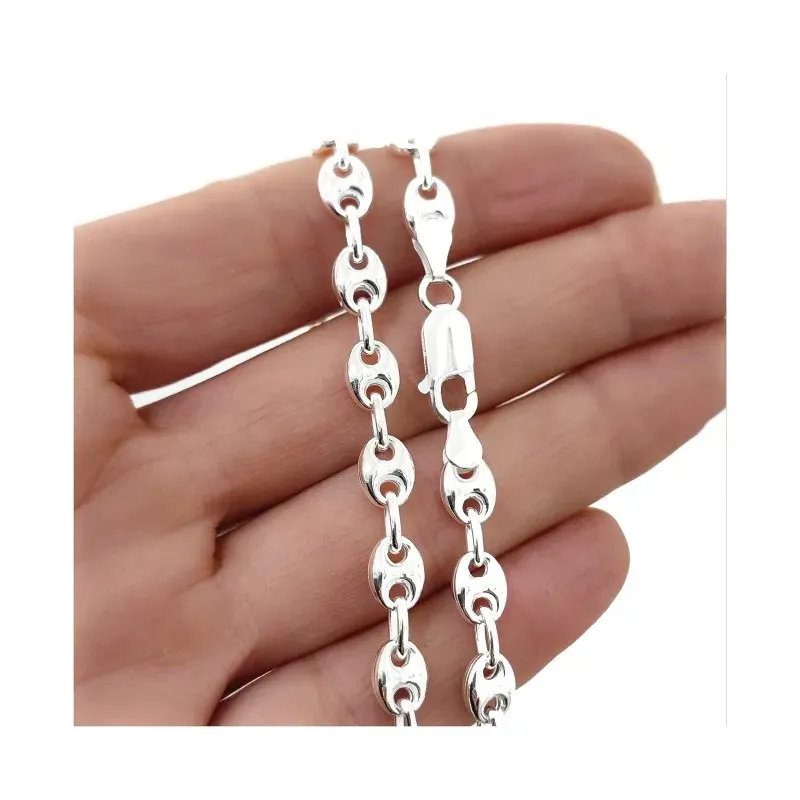 Cadena Plata Ley 925m maciza unisex 60 cm. eslabón calabrote 8 x 6 mm