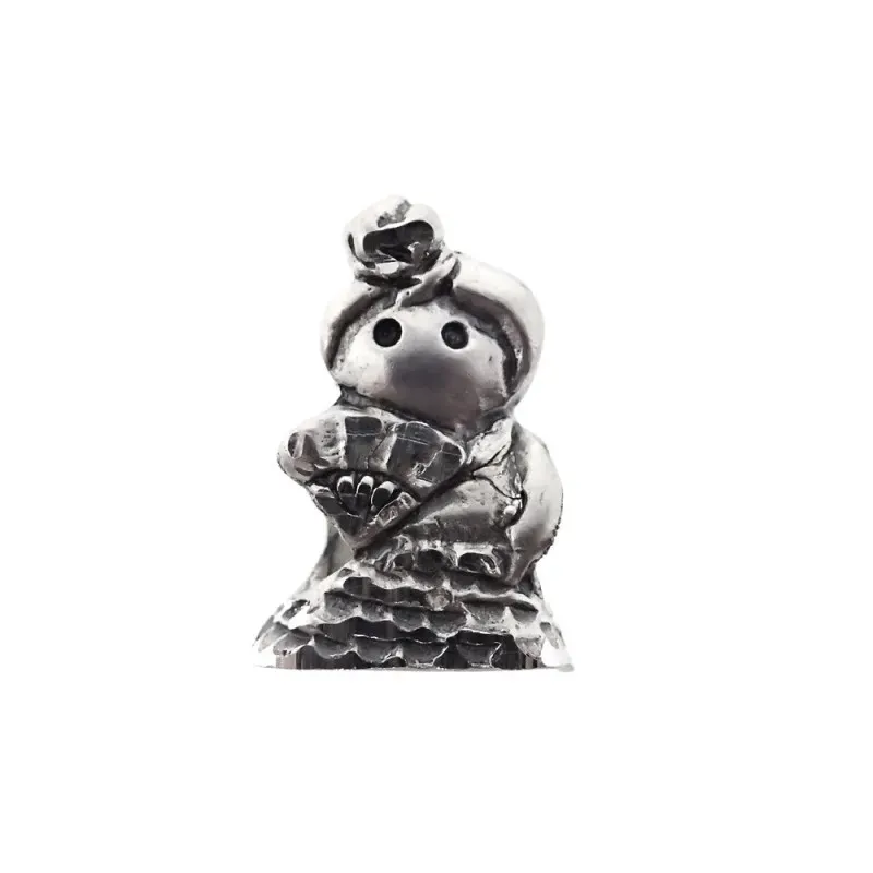 Charm icono abalorio plata Ley 925m unisex gitana flamenca 16 mm. Mac