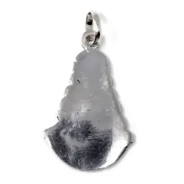 Colgante plata Ley 925m Virgen del Rocío macizo mate detalles tallados brillo