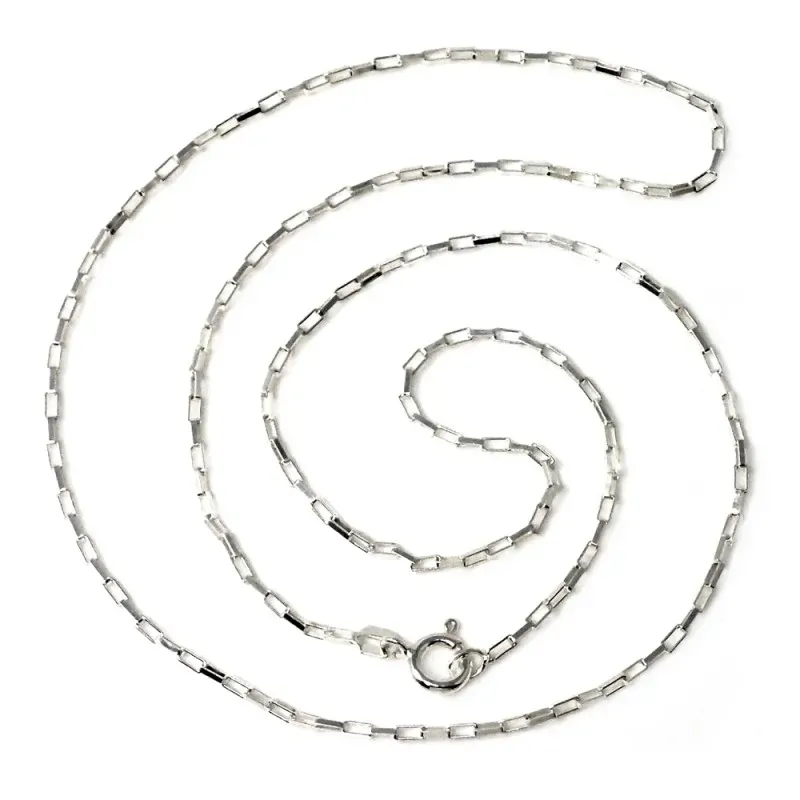 Cadena plata ley 925m 50cm. forzada 0.23 [AB0435]