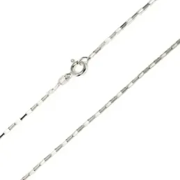 Cadena plata ley 925m 50cm. forzada 0.23 [AB0435]