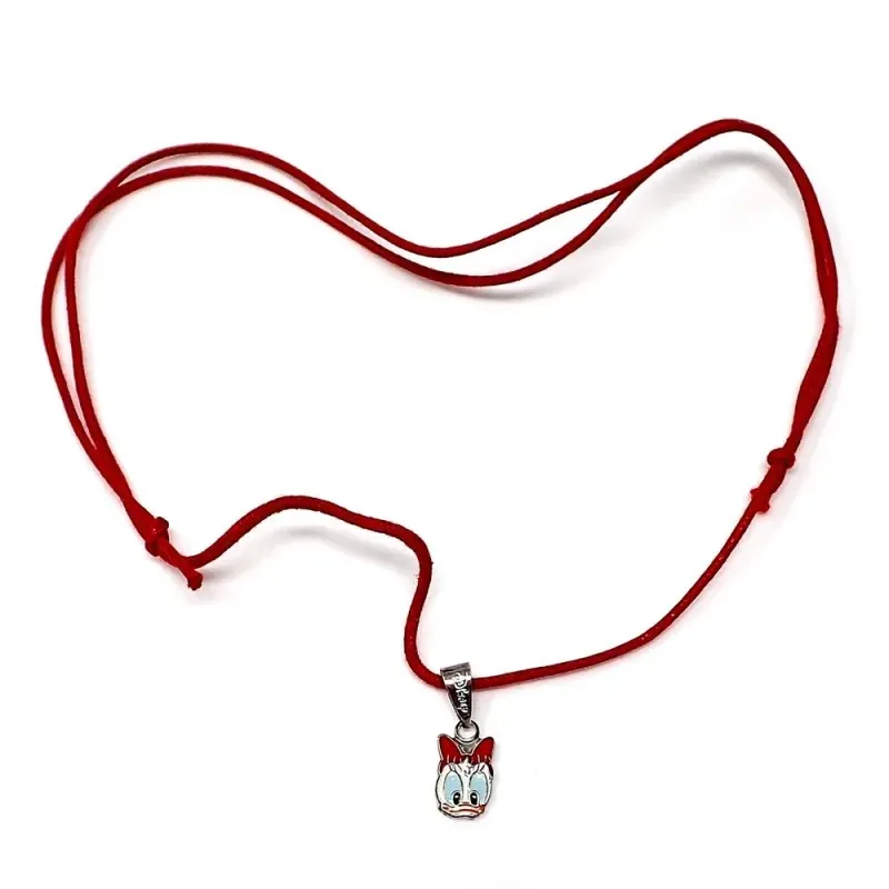 Colgante plata Ley 925m cordón ajustable rojo [AB9115]