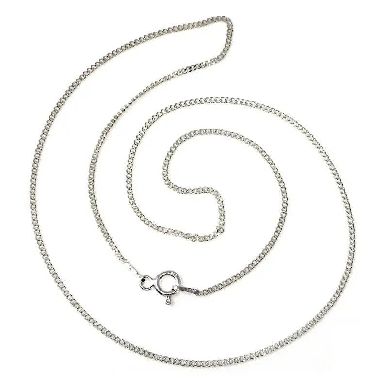 Cadena plata Ley 925m 40cm. barbada [AB6065]