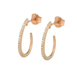 Pendientes Oro Amarillo 18k modelo Viena (44 diamantes 1,00mm. 0,23cts.) Medida 20x15mm.