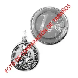 Medalla Plata Ley 925m Nuestra Señora Rosario Granada 18mm. [AB9277GR]