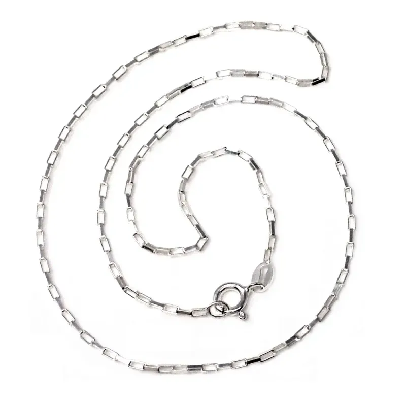 Cadena plata Ley 925m 40 cm. modelo forzada alargada [AB4318]