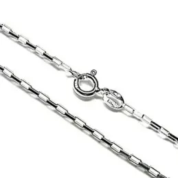 Cadena plata Ley 925m 40 cm. modelo forzada alargada [AB4318]