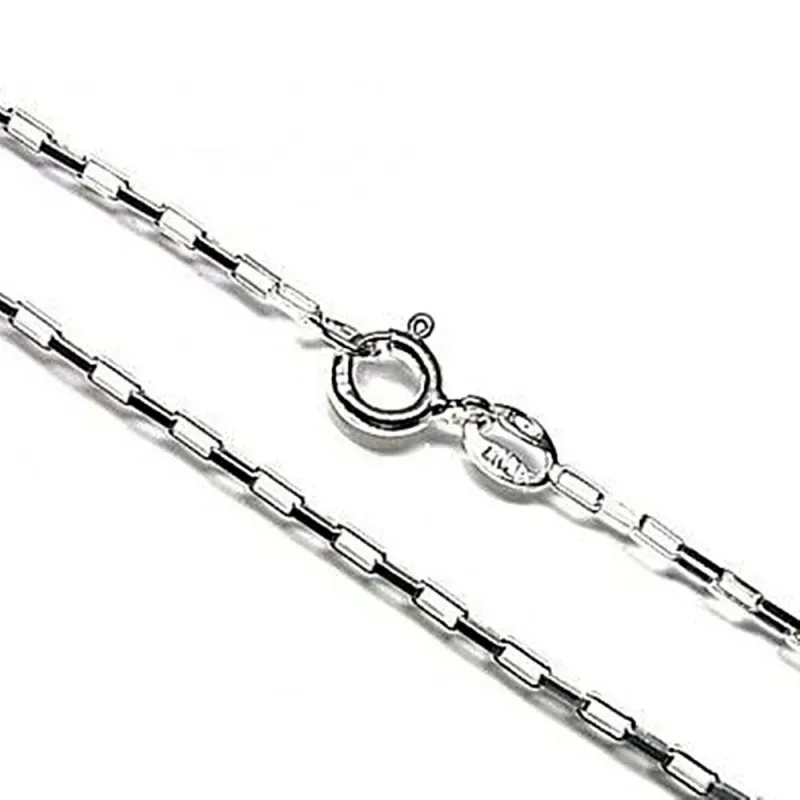 Cadena plata Ley 925m 40 cm. modelo forzada alargada [AB4318]