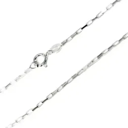 Cadena plata Ley 925m 40 cm. modelo forzada alargada [AB4318]